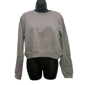 THE SET Gray Long Sleeve Sweatshirt Size Large New